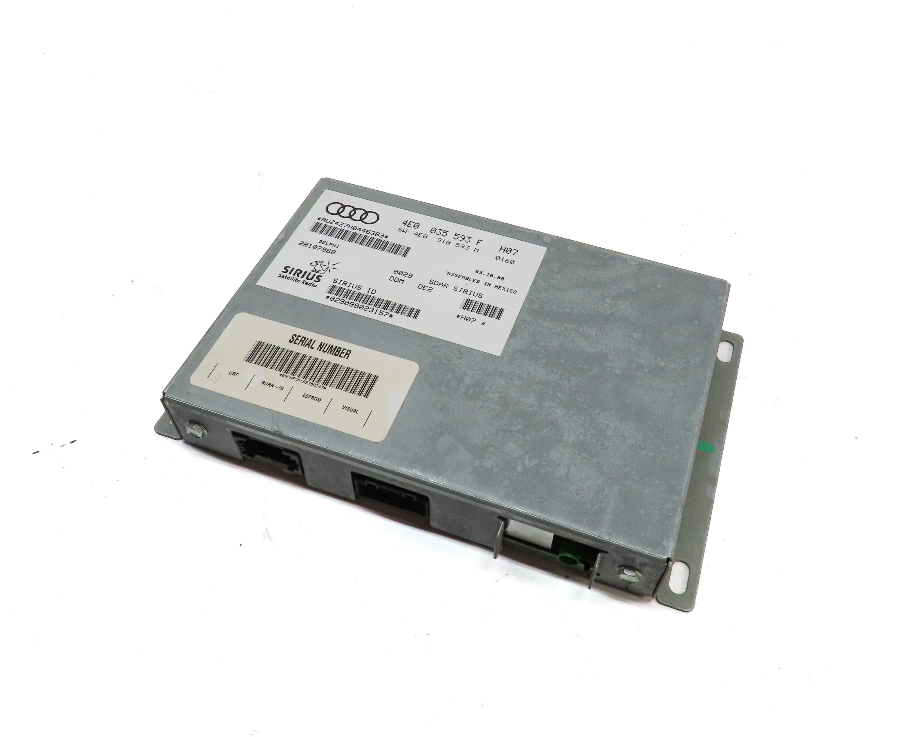 2009 AUDI S5 (B8 8T) SIRIUS SATELLITE RADIO CONTROL MODULE — exact item pictured